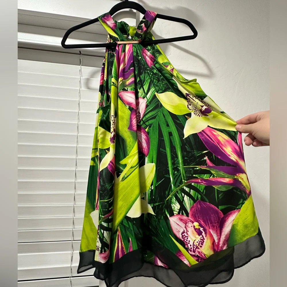 Worthington Floral Satin Blouse - Picture 1 of 7